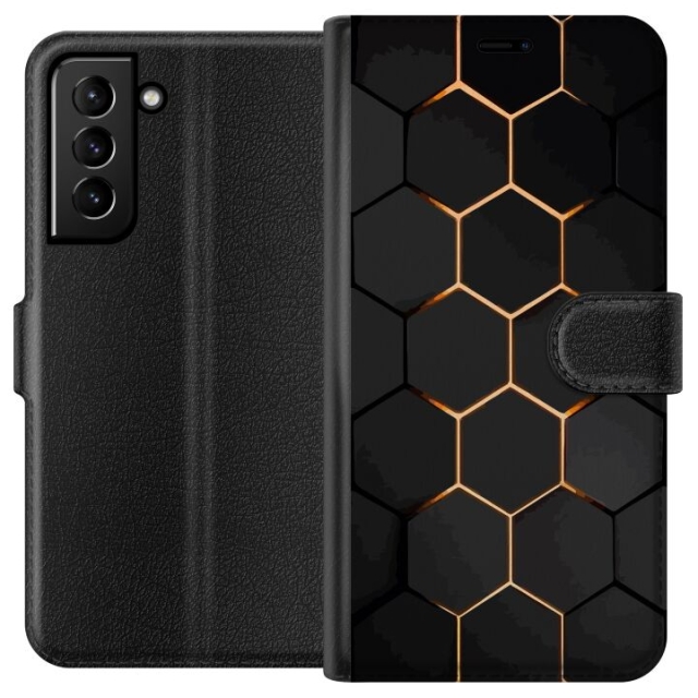 Lommeboketui til Samsung Galaxy S21+ 5G med Luksuriøst Mønster motiv