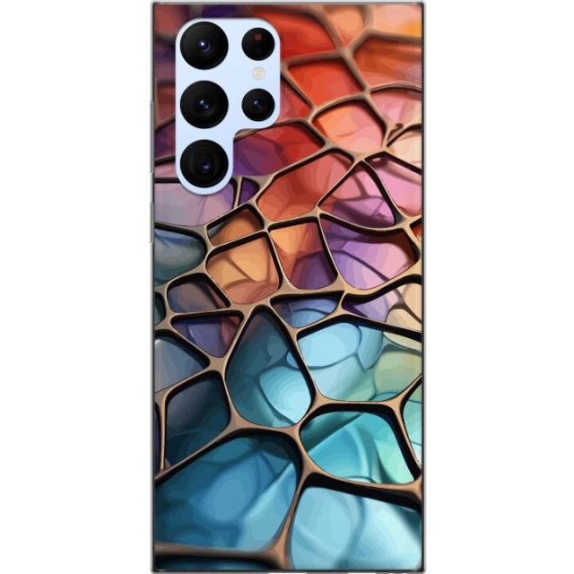 Mobildeksel til Samsung Galaxy S22 Ultra 5G med Metalliskt mønster motiv