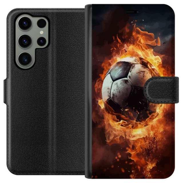 Lommeboketui til Samsung Galaxy S23 Ultra med Fotball motiv