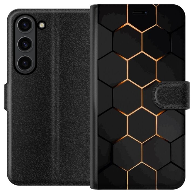 Lommeboketui til Samsung Galaxy S24+ med Luksuriøst Mønster motiv