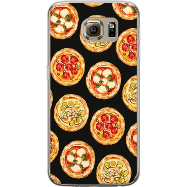 Mobildeksel til Samsung Galaxy S6 med Pizza motiv