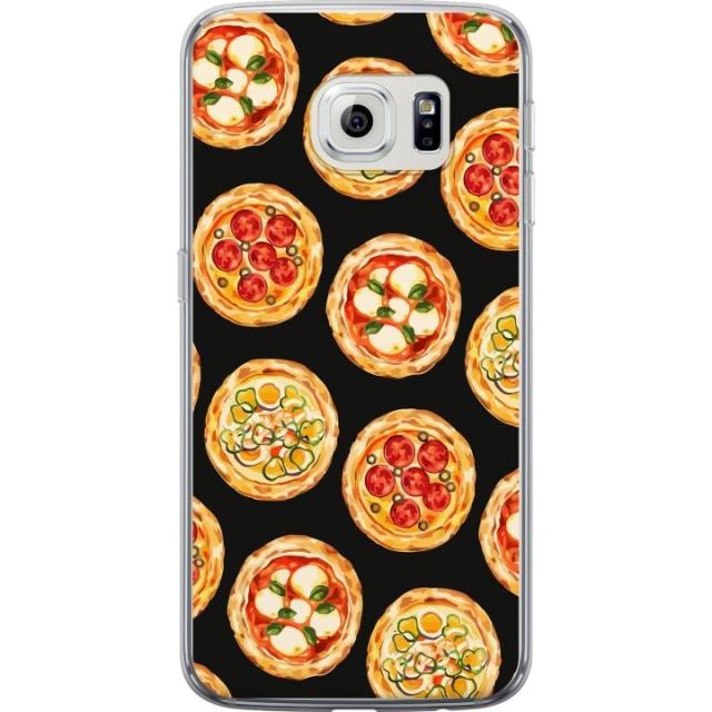 Mobildeksel til Samsung Galaxy S6 edge med Pizza motiv
