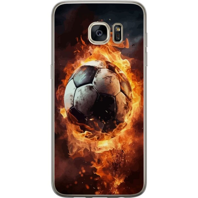 Mobildeksel til Samsung Galaxy S7 edge med Fotball motiv
