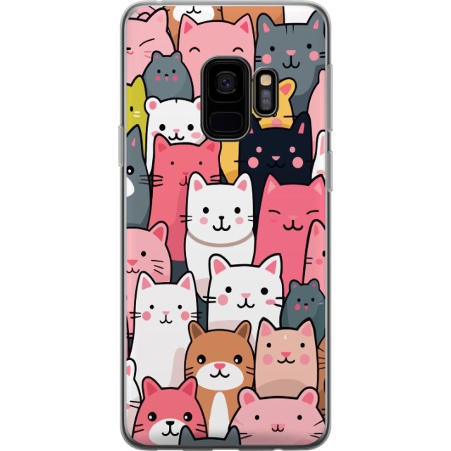 Mobildeksel til Samsung Galaxy S9 med Kattmønster motiv