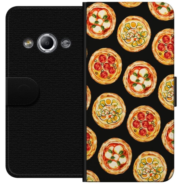 Lommeboketui til Samsung Galaxy Xcover 3 med Pizza motiv