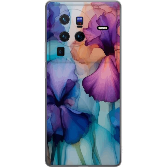 Mobildeksel til vivo X80 Pro med Magiske blomster motiv