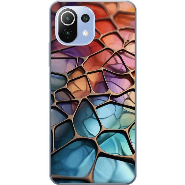 Mobildeksel til Xiaomi 11 Lite 5G NE med Metalliskt mønster motiv