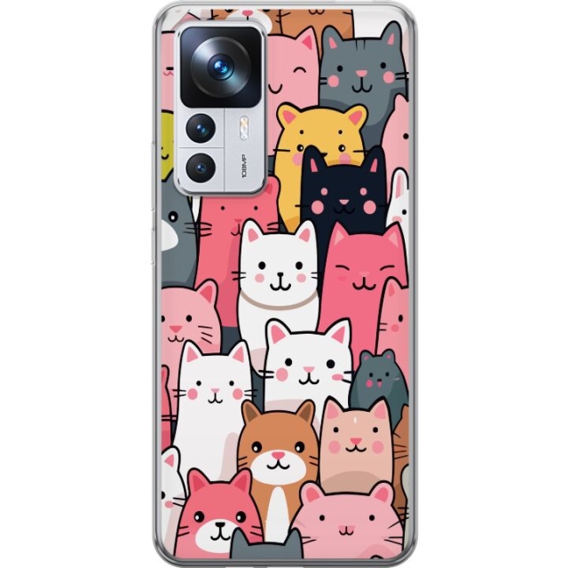 Mobildeksel til Xiaomi 12T med Kattmønster motiv