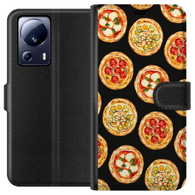 Lommeboketui til Xiaomi 13 Lite med Pizza motiv