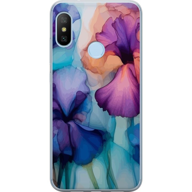 Mobildeksel til Xiaomi Mi A2 Lite med Magiske blomster motiv