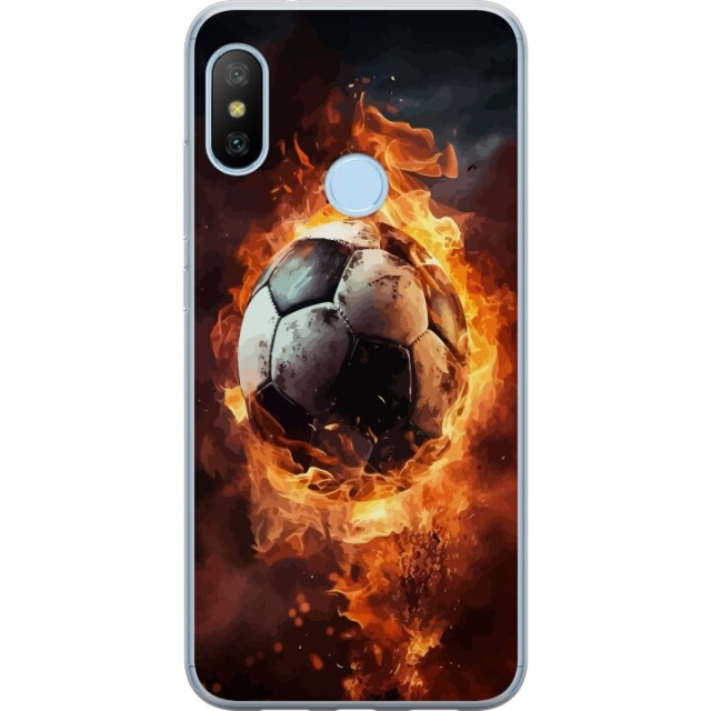 Mobildeksel til Xiaomi Mi A2 Lite med Fotball motiv