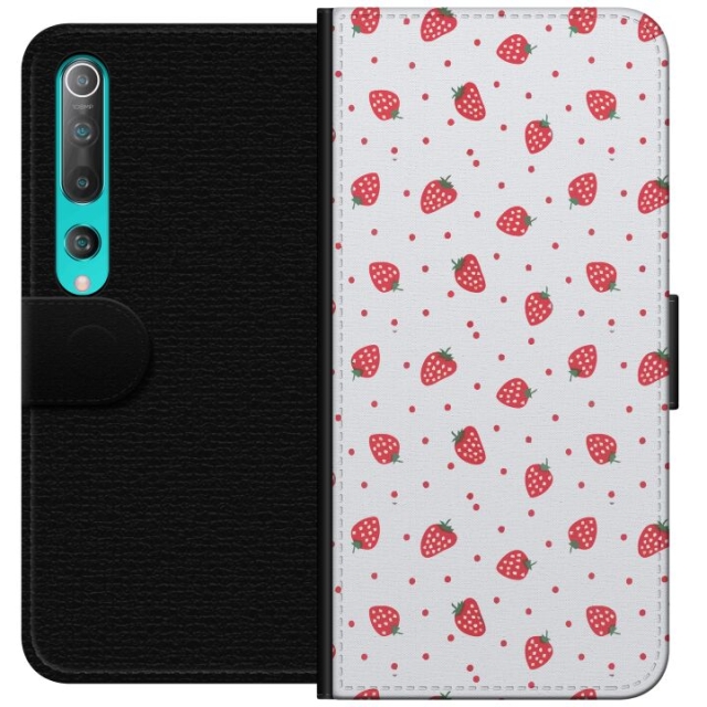 Lommeboketui til Xiaomi Mi 10 5G med Jordbær motiv