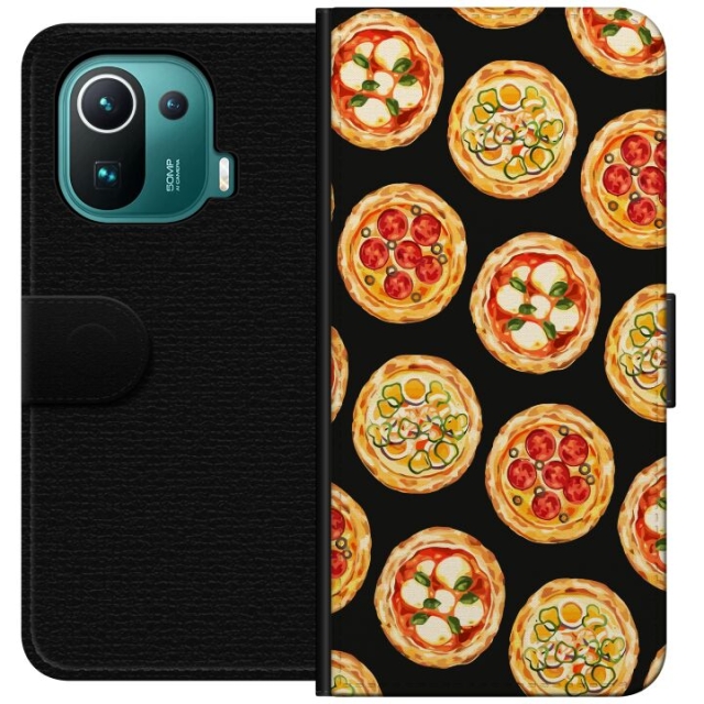 Lommeboketui til Xiaomi Mi 11 Pro med Pizza motiv