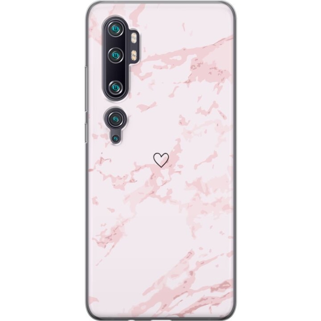 Mobildeksel til Xiaomi Mi Note 10 Pro med Rosa Hjerte motiv