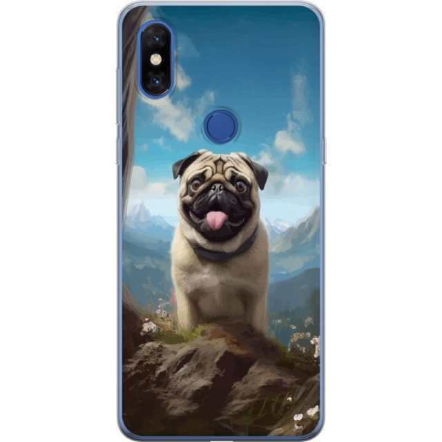 Mobildeksel til Xiaomi Mi Mix 3 med Glad Hund motiv