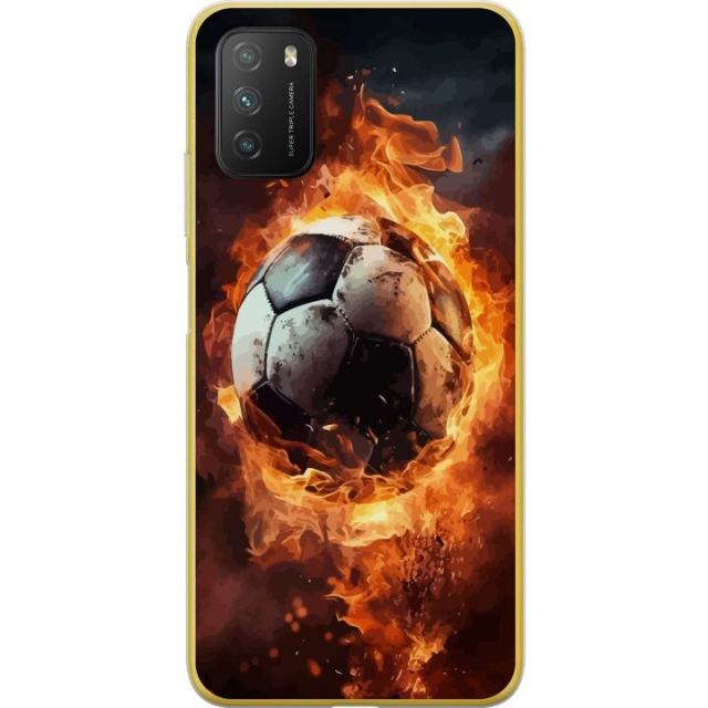 Mobildeksel til Xiaomi Poco M3  med Fotball motiv