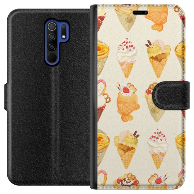 Lommeboketui til Xiaomi Redmi 9 med Glassig motiv