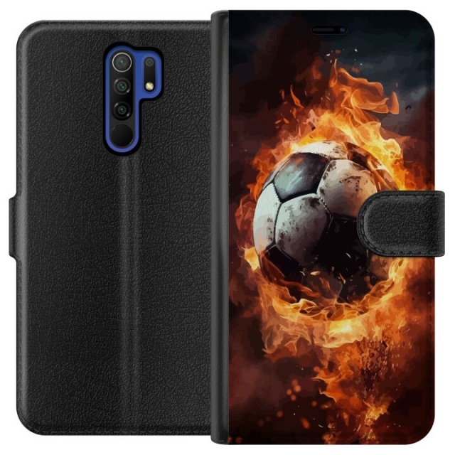Lommeboketui til Xiaomi Redmi 9 med Fotball motiv
