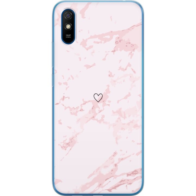 Mobildeksel til Xiaomi Redmi 9AT med Rosa Hjerte motiv