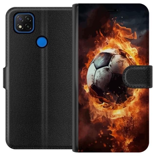 Lommeboketui til Xiaomi Redmi 9C med Fotball motiv