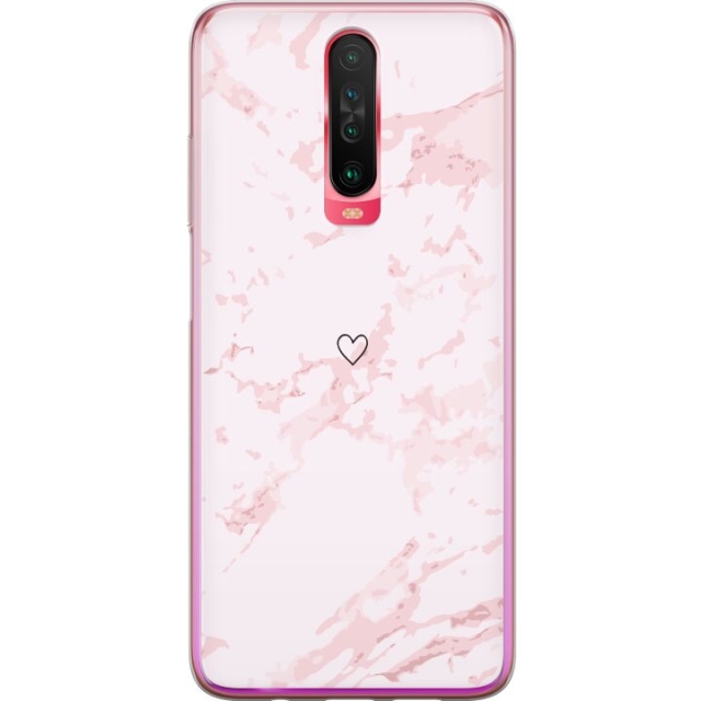 Mobildeksel til Xiaomi Redmi K30 med Rosa Hjerte motiv