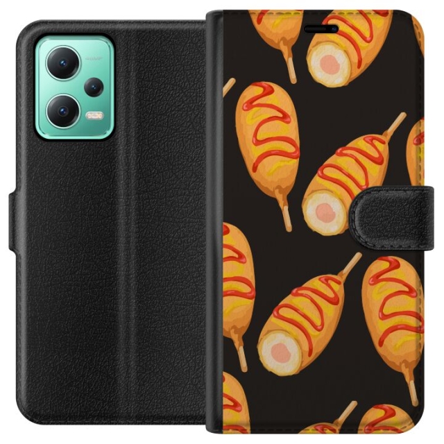 Lommeboketui til Xiaomi Redmi Note 12 med Kyllinglår motiv