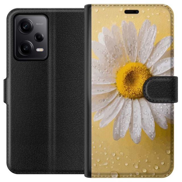Lommeboketui til Xiaomi Redmi Note 12 Pro med Porselensblomst motiv