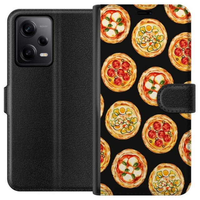 Lommeboketui til Xiaomi Redmi Note 12 Pro med Pizza motiv