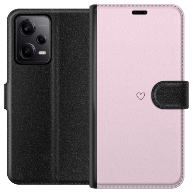 Lommeboketui til Xiaomi Redmi Note 12 Pro med Hjerte motiv
