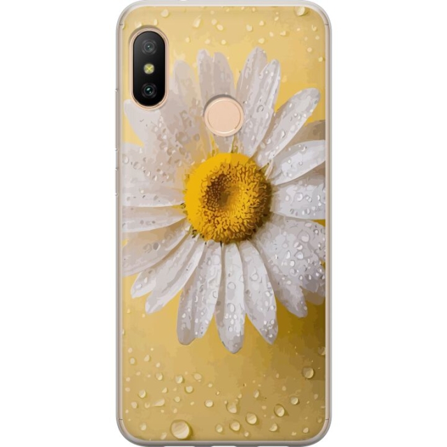 Mobildeksel til Xiaomi Redmi 6 Pro med Porselensblomst motiv
