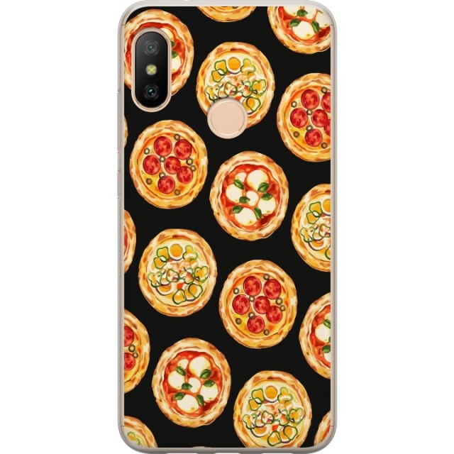 Mobildeksel til Xiaomi Redmi 6 Pro med Pizza motiv