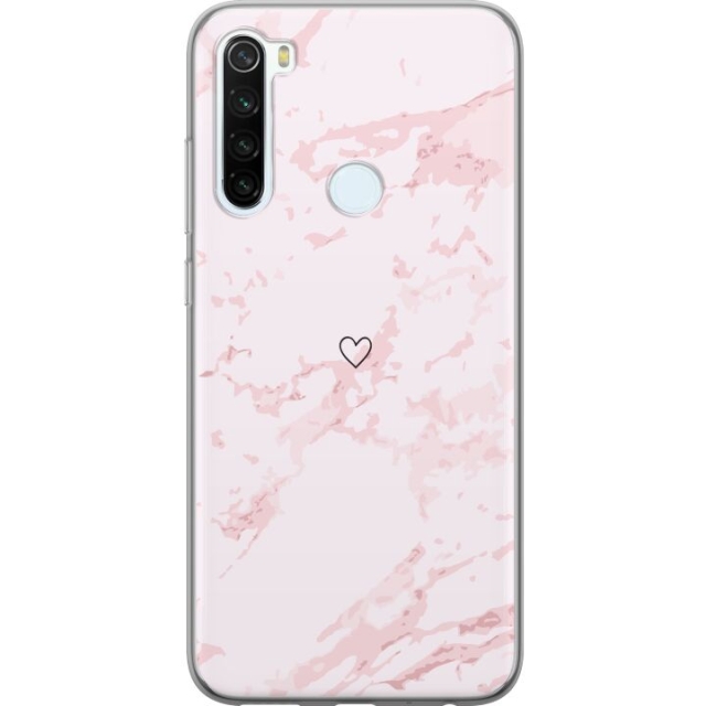 Mobildeksel til Xiaomi Redmi Note 8 med Rosa Hjerte motiv