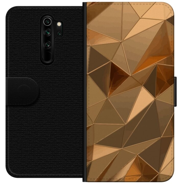 Lommeboketui til Xiaomi Redmi Note 8 Pro  med 3D Gull motiv