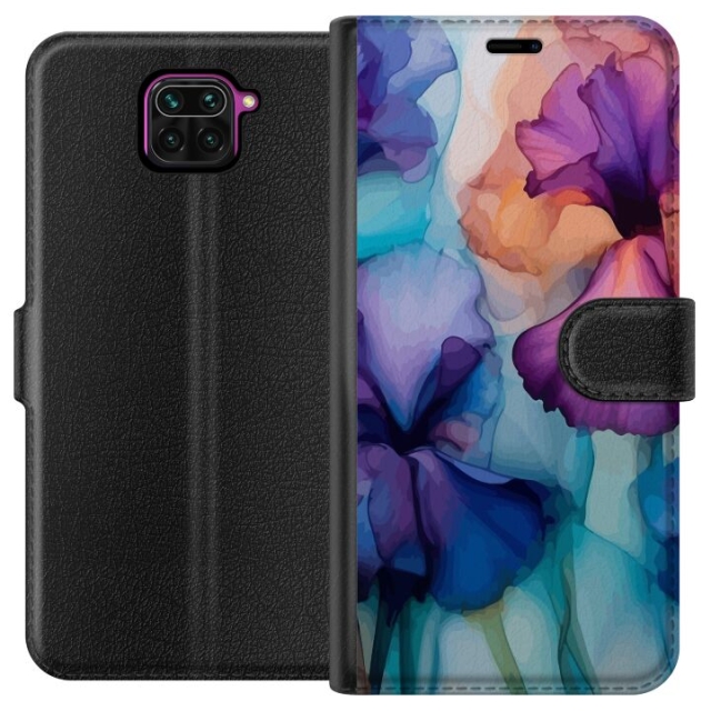 Lommeboketui til Xiaomi Redmi Note 9 med Magiske blomster motiv