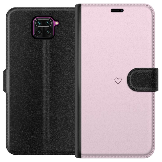 Lommeboketui til Xiaomi Redmi Note 9 med Hjerte motiv
