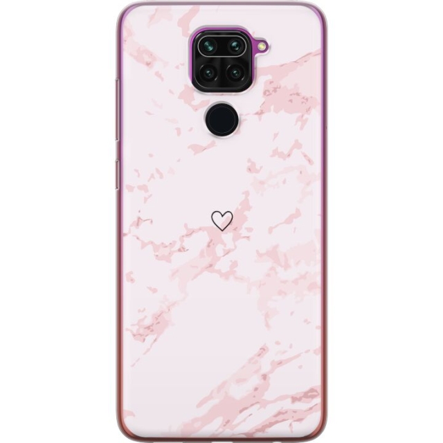Mobildeksel til Xiaomi Redmi Note 9 med Rosa Hjerte motiv