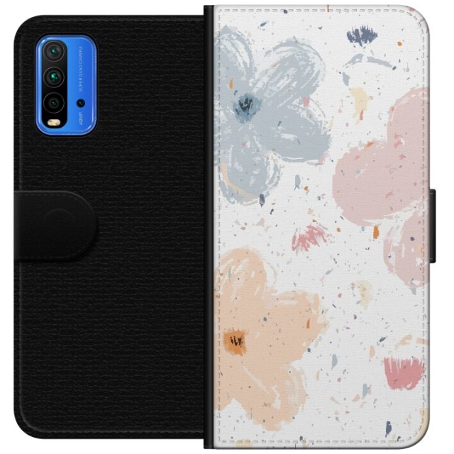 Lommeboketui til Xiaomi Redmi Note 9 4G med Blomster motiv