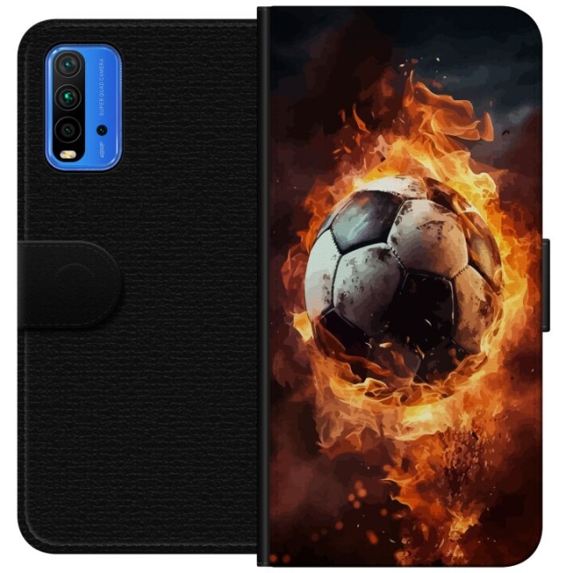 Lommeboketui til Xiaomi Redmi Note 9 4G med Fotball motiv