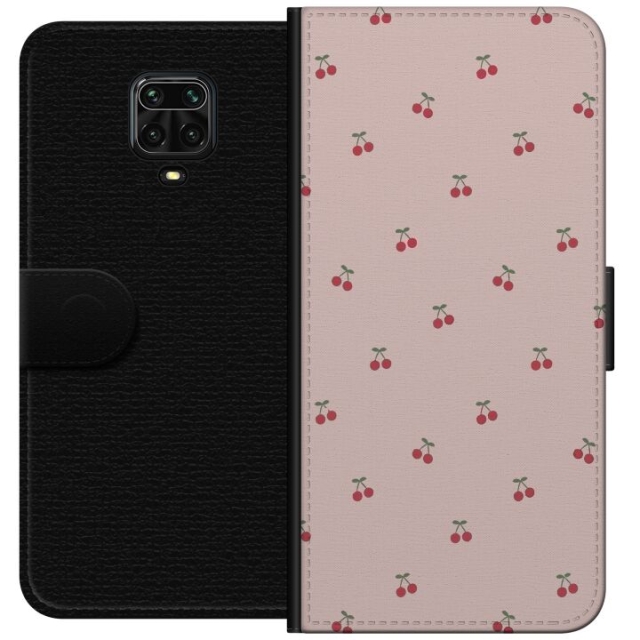 Lommeboketui til Xiaomi Redmi Note 9S med Kirsebær motiv