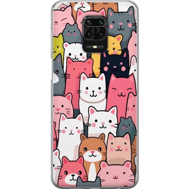 Mobildeksel til Xiaomi Redmi Note 9S med Kattmønster motiv