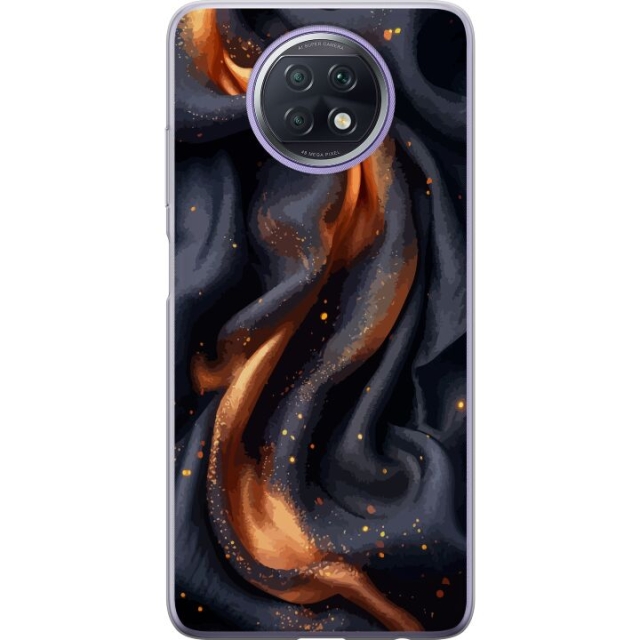 Mobildeksel til Xiaomi Redmi Note 9T med Brennende silke motiv