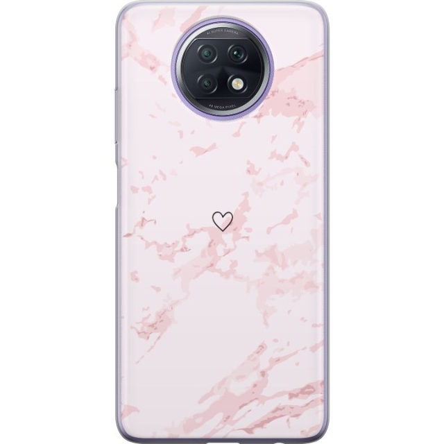 Mobildeksel til Xiaomi Redmi Note 9T med Rosa Hjerte motiv
