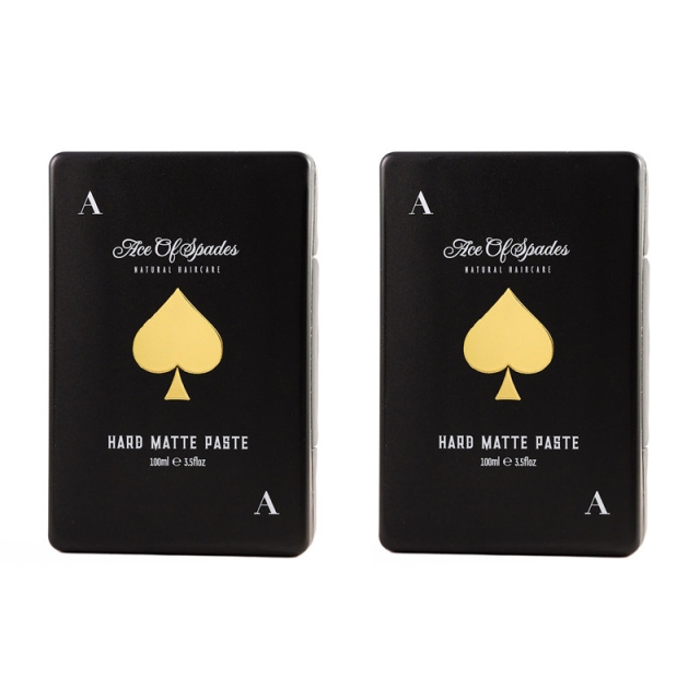 Ace Ace 2-pakning med Spades Natural Haircare Hard Matte Paste 100 ml