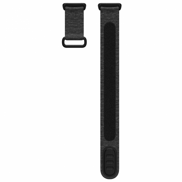 Fitbit Charge 5/6 Hook & Loop-armbånd Charcoal (L)