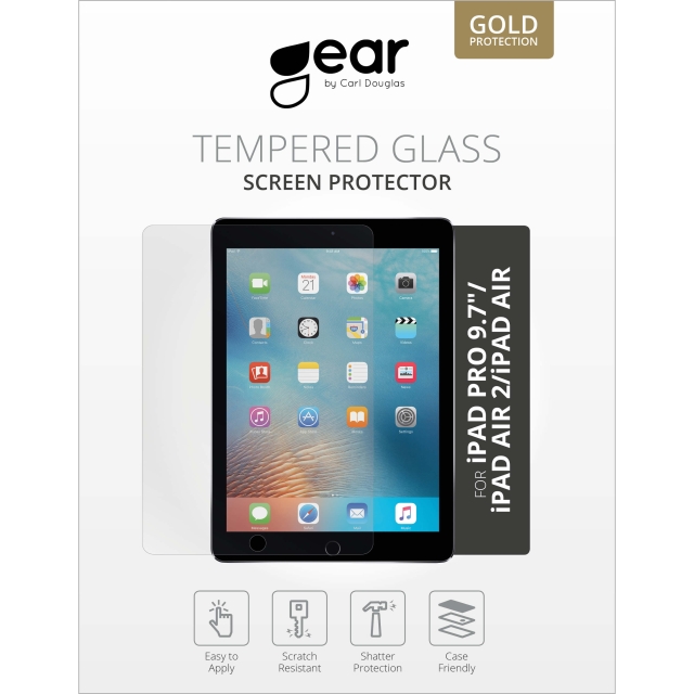 Gear Herdet Glass 2.5D iPad Air/Air2/New/Pro 9,7"