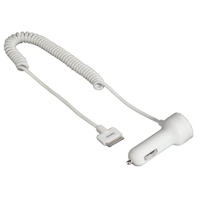Hama iPhone4 lader 12V Hvit MFI