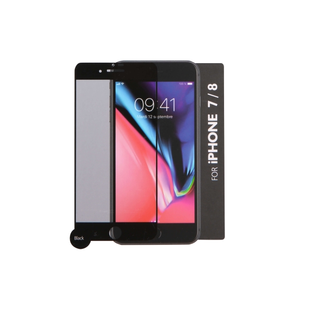 Gear Skjermbeskyttelse 3D Platinum Buet Glass Svart Ramme - iPhone 6 / 7 / 8 / SE20 /22