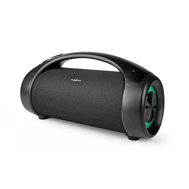 Nedis Bluetooth® Party Boombox | 6 timer | 2.0 | 150 W | Media avspilling: AUX / USB | IPX5 | Linkable | Bære håndtak | Party lys | Sort
