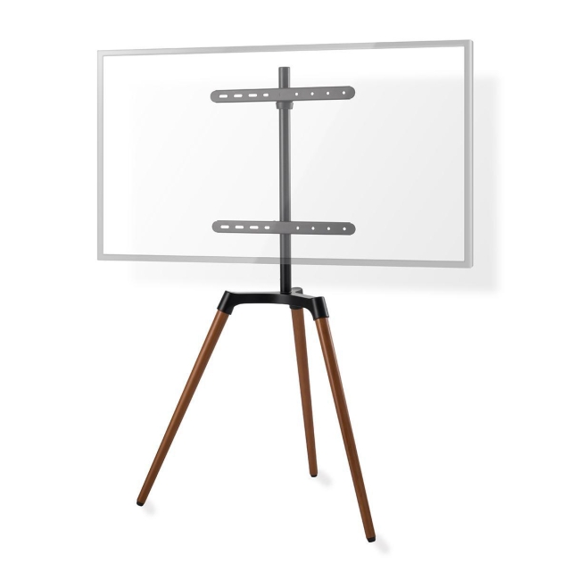 Nedis TV Floor Stand | 50 - 65 " | Maximum skjerm vekt: 35 kg | Scandinavian Design | Roterbar | Anti-tip stropp | Snap-lock | Aluminium / Stål | Sort