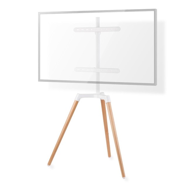 Nedis TV Floor Stand | 50 - 65 " | Maximum skjerm vekt: 35 kg | Scandinavian Design | Roterbar | Anti-tip stropp | Snap-lock | Aluminium / Stål | Hvit